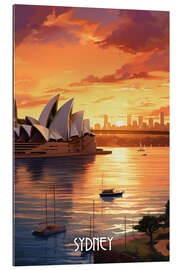 Tableau en plexi-alu Sydney Travel Poster