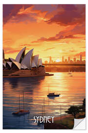 Vinilo para la pared Sydney Travel Poster