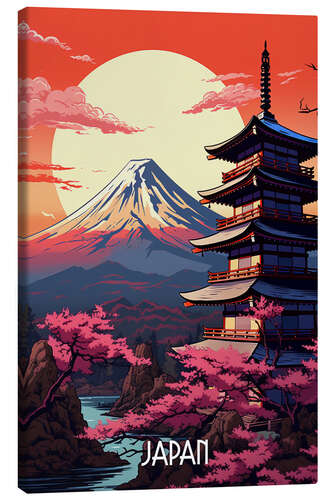 Leinwandbild Reiseplakat Japan