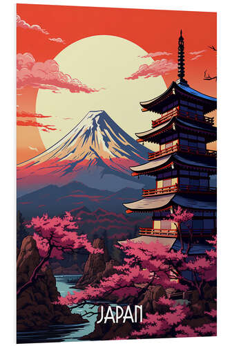 Foam board print Japan Travel Poster