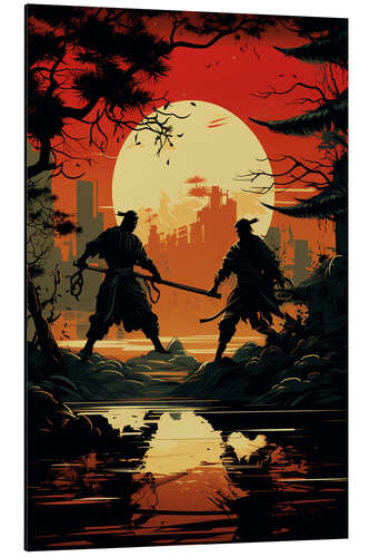 Aluminium print Samurai Garden IV