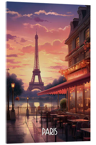 Acrylic print Paris Travel Poster