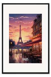Gerahmter Kunstdruck Reiseplakat Paris