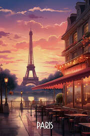 Magnettafel Reiseplakat Paris