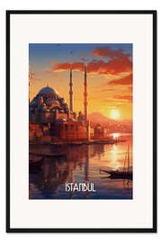 Gerahmter Kunstdruck Reiseplakat Istanbul