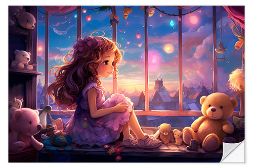 Sticker mural Teddylover Girl