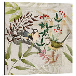 Magnettafel Herbstvögel