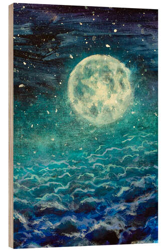 Tableau en bois Big Moon