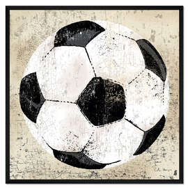 Gerahmter Kunstdruck Vintage Fußball