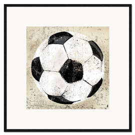 Gerahmter Kunstdruck Vintage Fußball