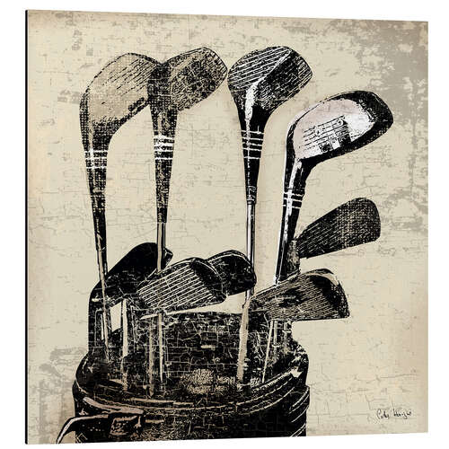 Tableau en aluminium Vintage Golf Clubs