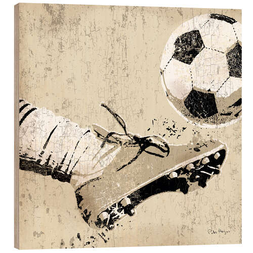 Stampa su legno Vintage Football Strike