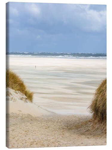 Leinwandbild Strandaufgang