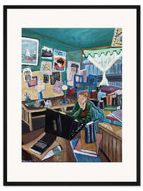 Gerahmter Kunstdruck Kabine der Schriftstellerin