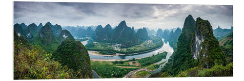 Quadro em PVC Xianggong Mountains at Yangshou, Guilin, China