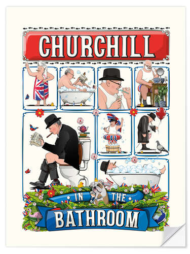 Wall sticker Churchill in the Bathroom