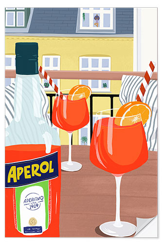 Adesivo murale Balcony ‘hygge’ with Aperol