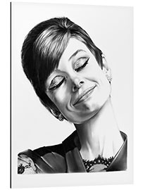 Tableau en aluminium Audrey Hepburn Smiling