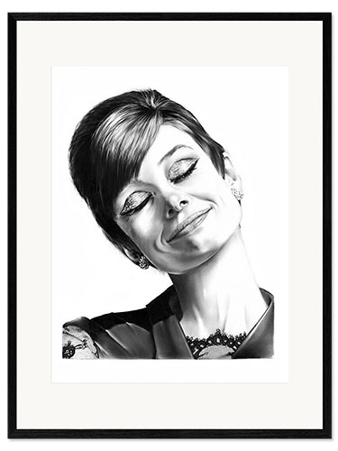 Kunsttryk i ramme Audrey Hepburn Smiling