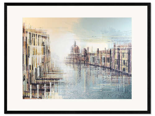 Ingelijste kunstdruk Venice at Sunset