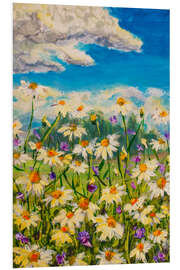 Foam board print Summer White Daisies