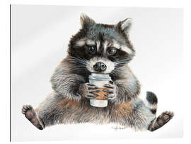 Gallery print Raccoon With Coffee