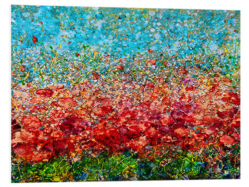 Foam board print Poppy Field