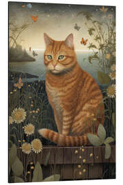 Magnettafel Rote Katze