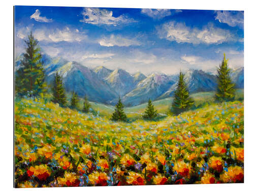 Gallery print Yellow Flowers in the Mountains