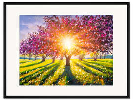 Gerahmter Kunstdruck Baum des Lichts I