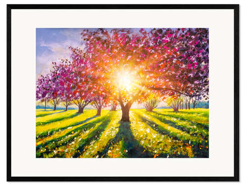 Gerahmter Kunstdruck Baum des Lichts I