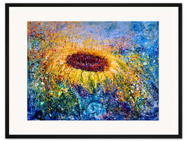 Gerahmter Kunstdruck Sunflower In the Swirls of Sunshine