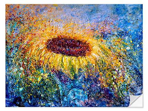 Wall sticker Sunflower In the Swirls of Sunshine