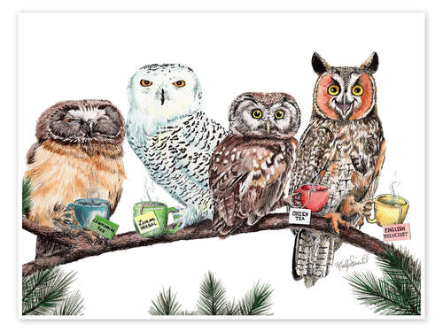 Poster Tea Owls