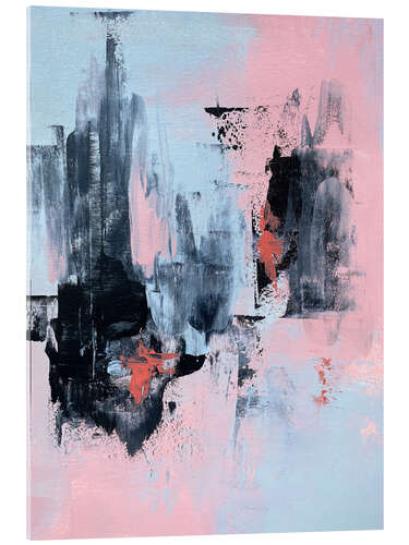 Acrylic print Pink And Grey Abstract I