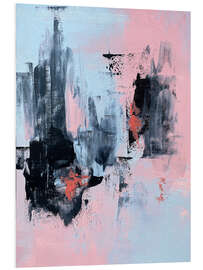 Foam board print Pink And Grey Abstract I