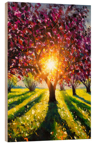 Wood print Tree of Light II