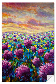 Selvklebende plakat Purple Dream