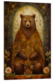 Quadro em plexi-alumínio Holy Forest Bear