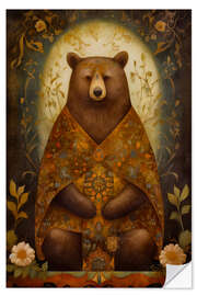 Naklejka na ścianę Holy Forest Bear