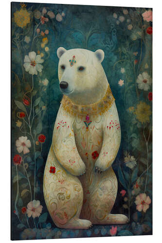 Aluminium print Holy Forest Polar Bear