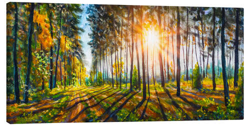 Tableau sur toile Spring Forest Landscape