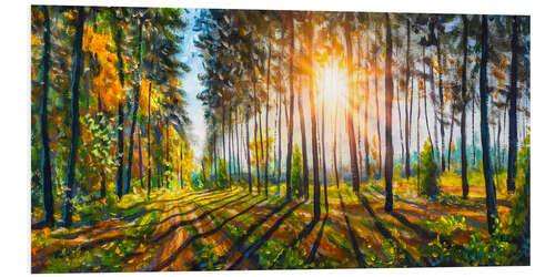 Foam board print Spring Forest Landscape