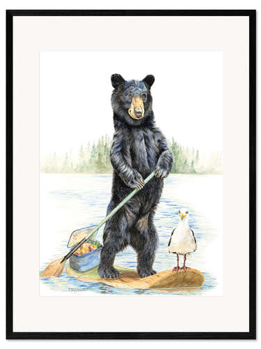 Framed art print Paddling Friends