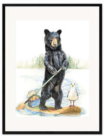 Plakat artystyczny premium w ramie Paddling Friends