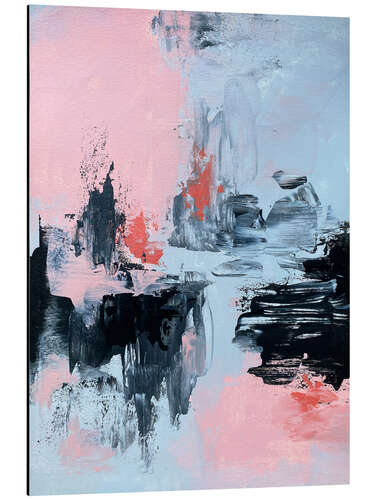 Alubild Pink And Grey Abstract II