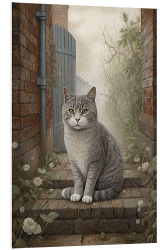 Foam board print Gray Cat I