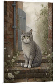 Magnettafel Graue Katze I