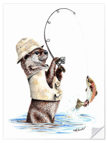 Wandsticker Naturtalent Angler