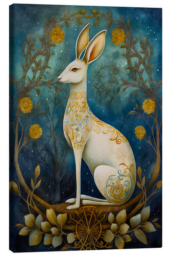 Tableau sur toile Holy Forest Rabbit